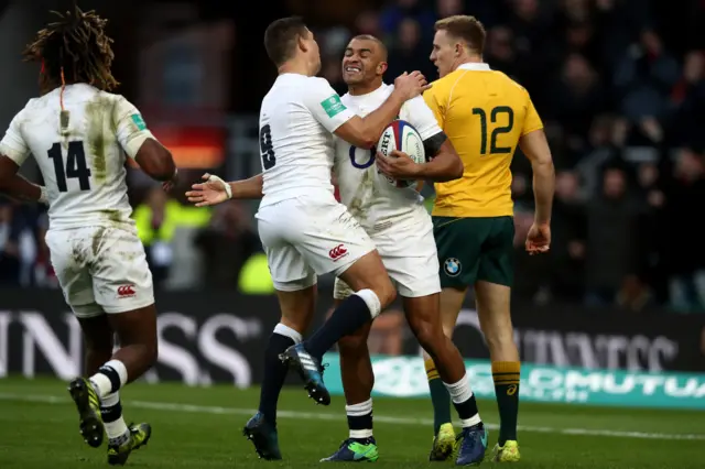 Jonathan Joseph celebrates