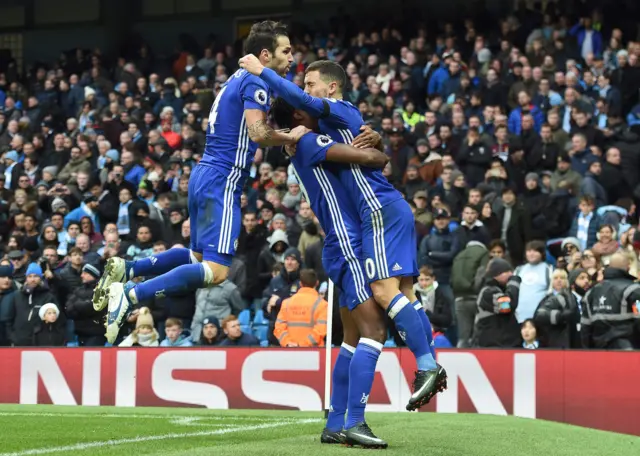 Chelsea players celebrate