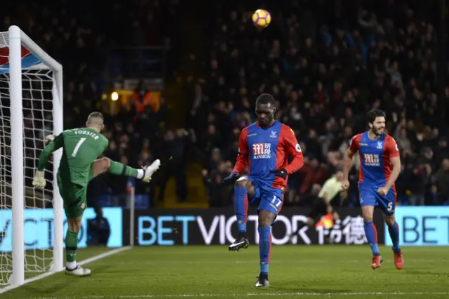 Christian Benteke celebrates