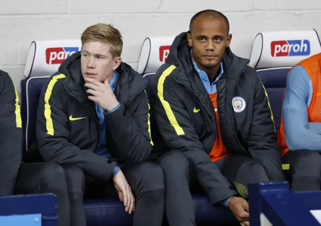 Kevin de Bruyne (left) Vincent Komany