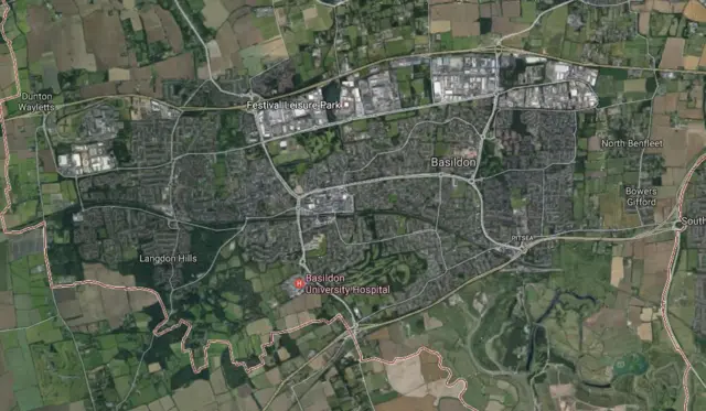 Basildon, Google Earth map