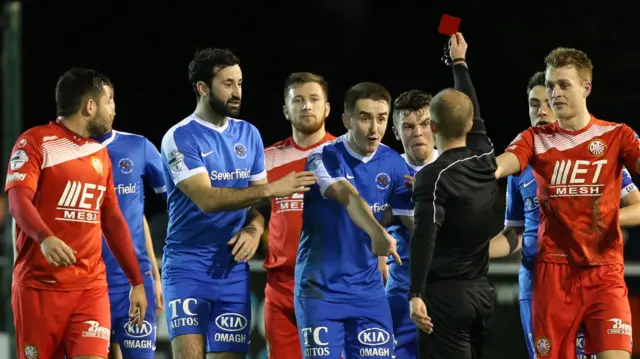 There was red card controversy at Ferney Park