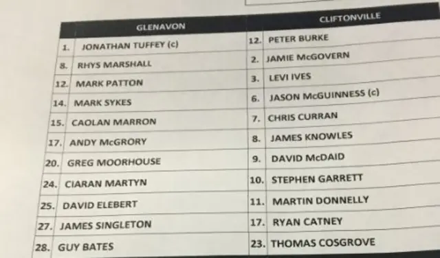 How they line up in Lurgan