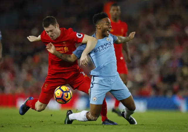 James Milner and Raheem Sterling