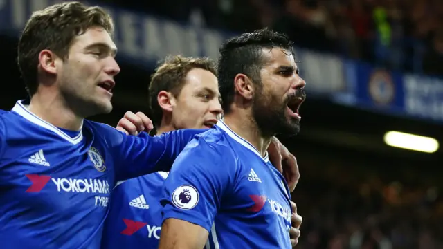 Chelsea players celebrate