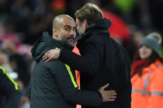 Pep Guardiola and Jurgen Klopp