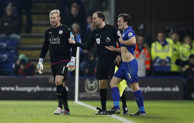 Ben Chilwell gestures