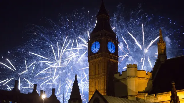 Big Ben on New Year's Eve