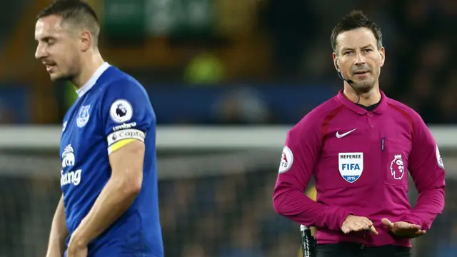 Phil Jagielka and Mark Clattenburg