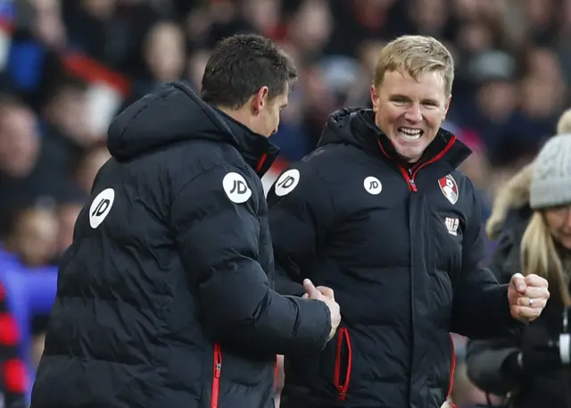 Eddie Howe celebrates