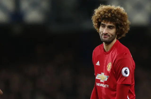 Marouane Fellaini looks dejected