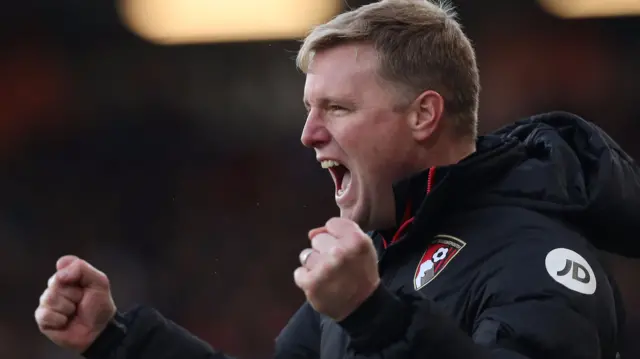 Eddie Howe celebrates