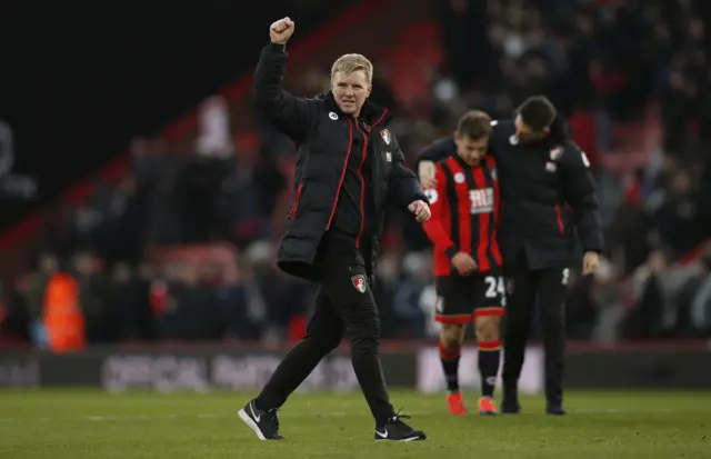 Eddie Howe celebrates