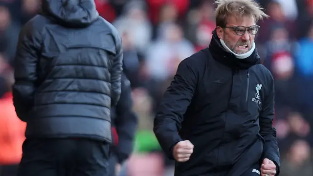 Jurgen Klopp celebrates