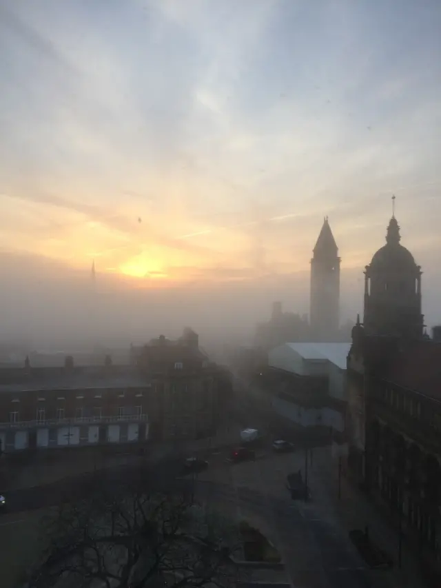 Fog over Wakefield