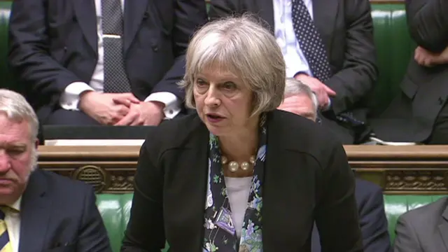 Theresa May in the House of Commons