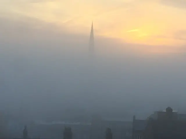 Fog over Wakefield