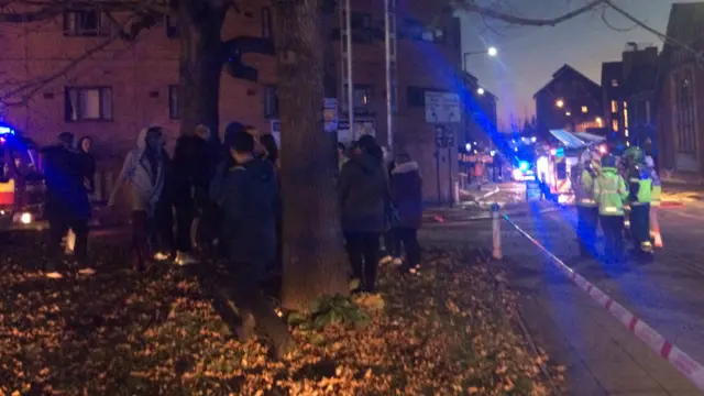 Students outside Grimwade Street accommodation