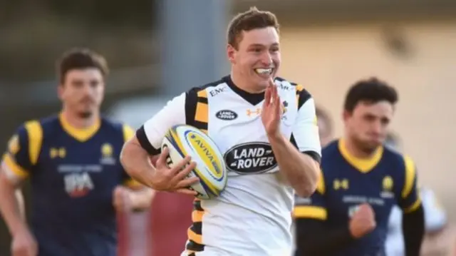 Brendan Macken put Wasps ahead with an interception try in the first minute