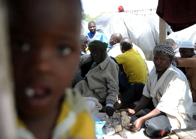 Illegal migrants from Niger in the Algerian town of Boufarik