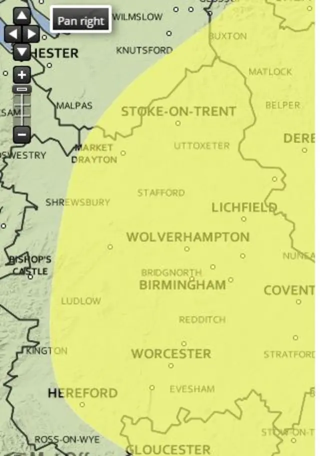 Weather warning map