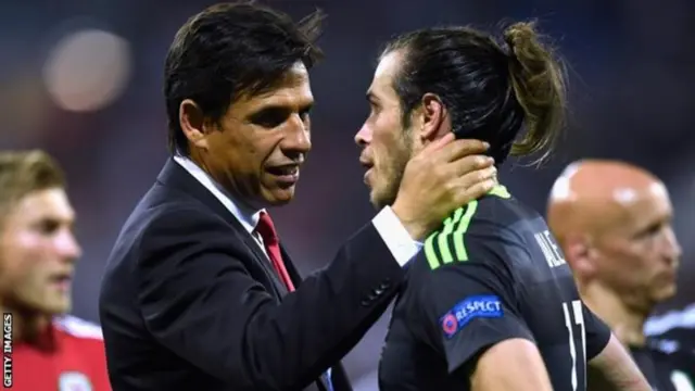 Chris Coleman a Gareth Bale