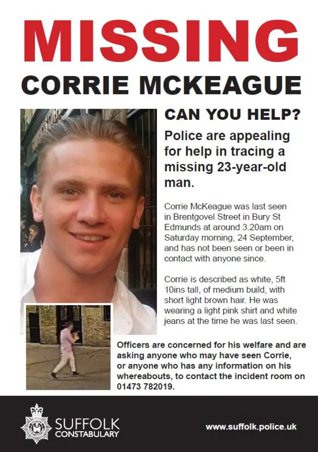 Missing Corrie poster