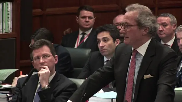 Attorney General Jeremy Wright listens to his colleague Lord Keen