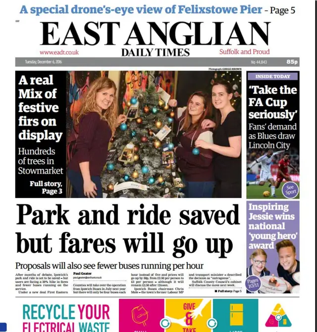 Front page of EADT