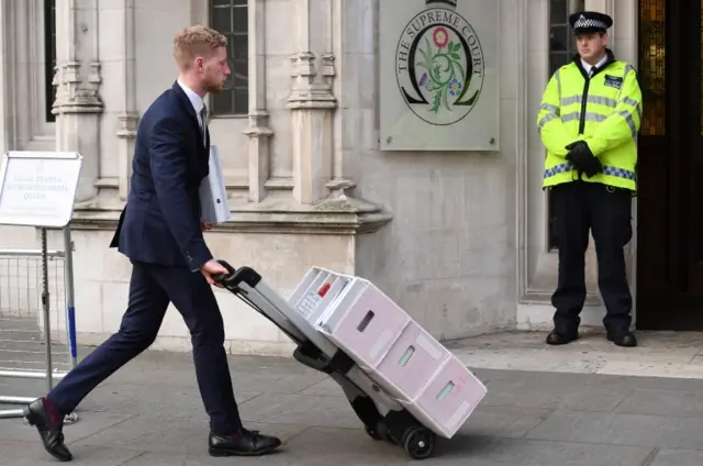 Documents being brought into Supreme Court