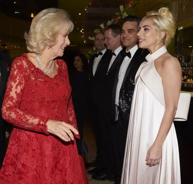The Duchess of Cornwall and Lady Gaga