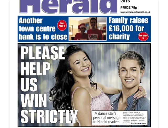 Whitchurch Herald front page