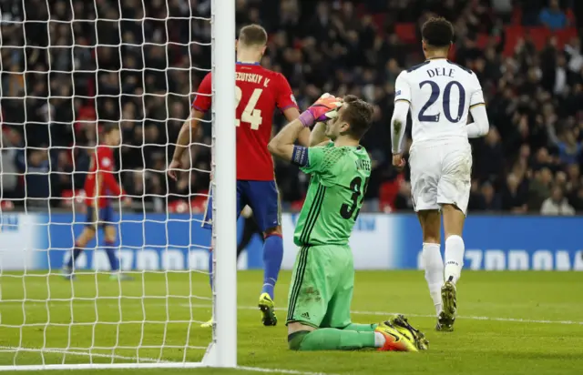 Igor Akinfeev looks dejected