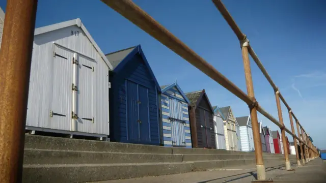 Beach huts in Felixstowe