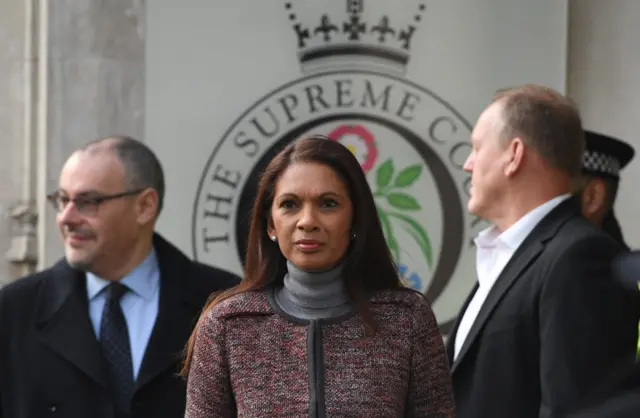 Gina Miller arrives at the Supreme Court on Wednesday