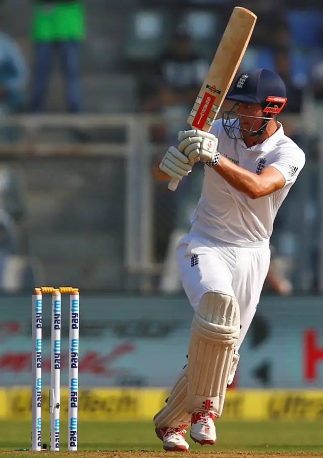 Alastair Cook in action on day one of the Fourth test