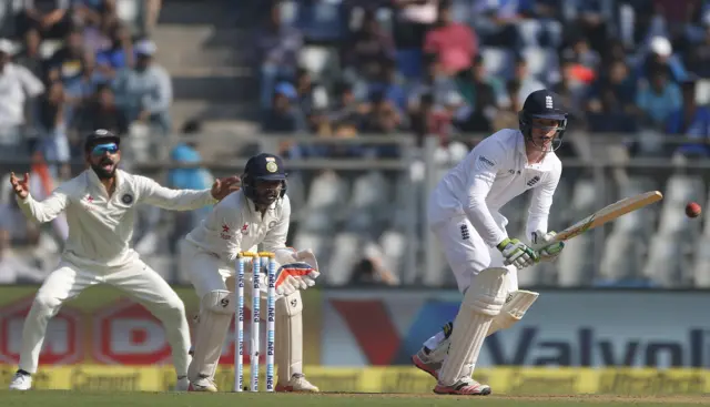 England's Keaton Jennings plays a shot