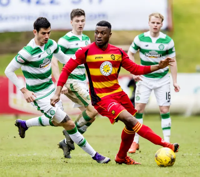 Celtic and Partick Thistle players