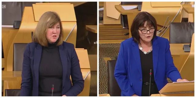 Green MSP Alison Johnstone and Jeane Freeman