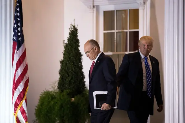 Andy Puzder with Donald Trump