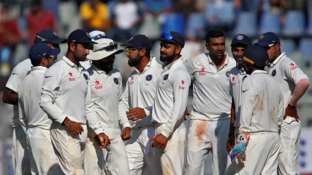 India's players celebrate