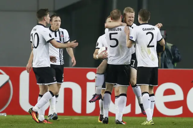 Dundalk players celebrate