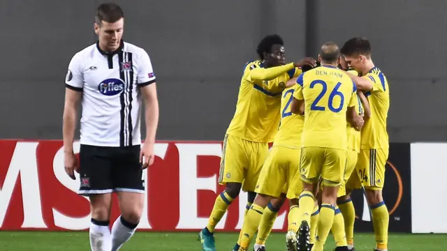 Dor Miha scored Maccabi Tel Aviv's second goal against Dundalk