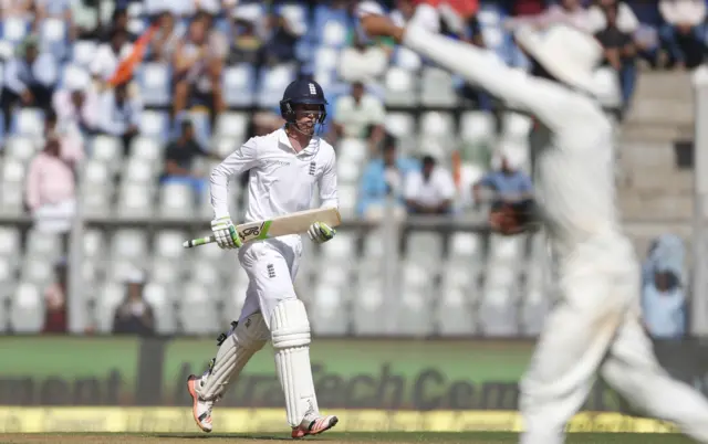 Keaton Jennings run between wickets during the fourth Test