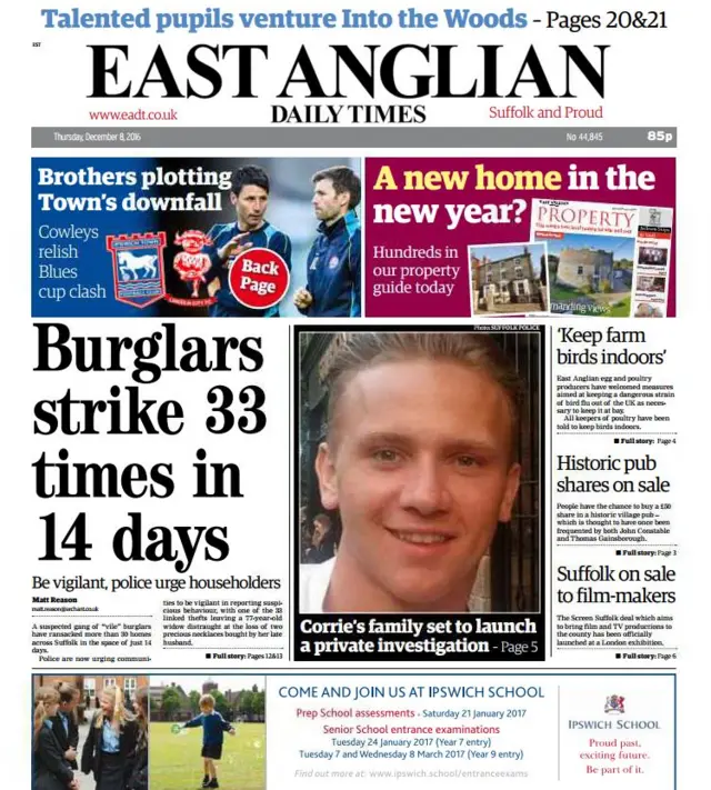 Front page of EADT