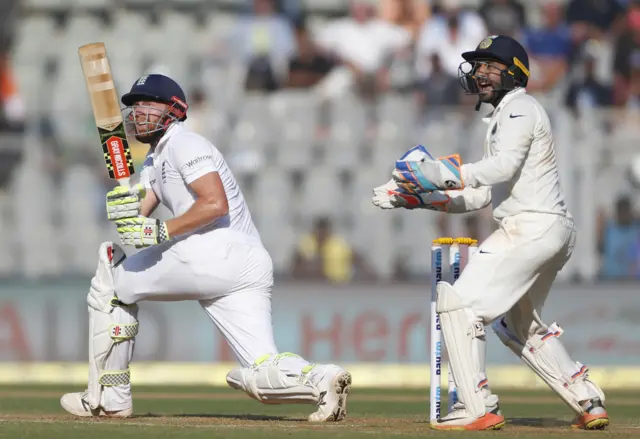 Bairstow bats on the first day of the fourth Test against India