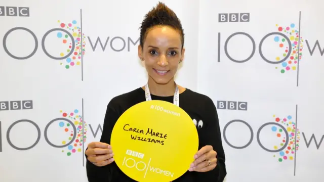 Adele Roberts with her nomination