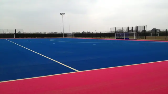 Hockey pitch at Ipswich School's Rushmere site