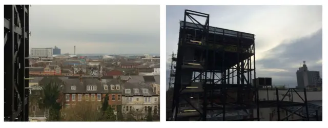 The view from the top of Hull New Theatre