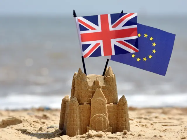 Brexit sandcastle